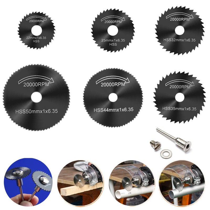 6pcs 1/8" HSS High Speed Steel Circular Saw Blades for