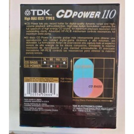 TDK 110 Min High Bias Cassette Pack of 8 CD Power High Energy Performance