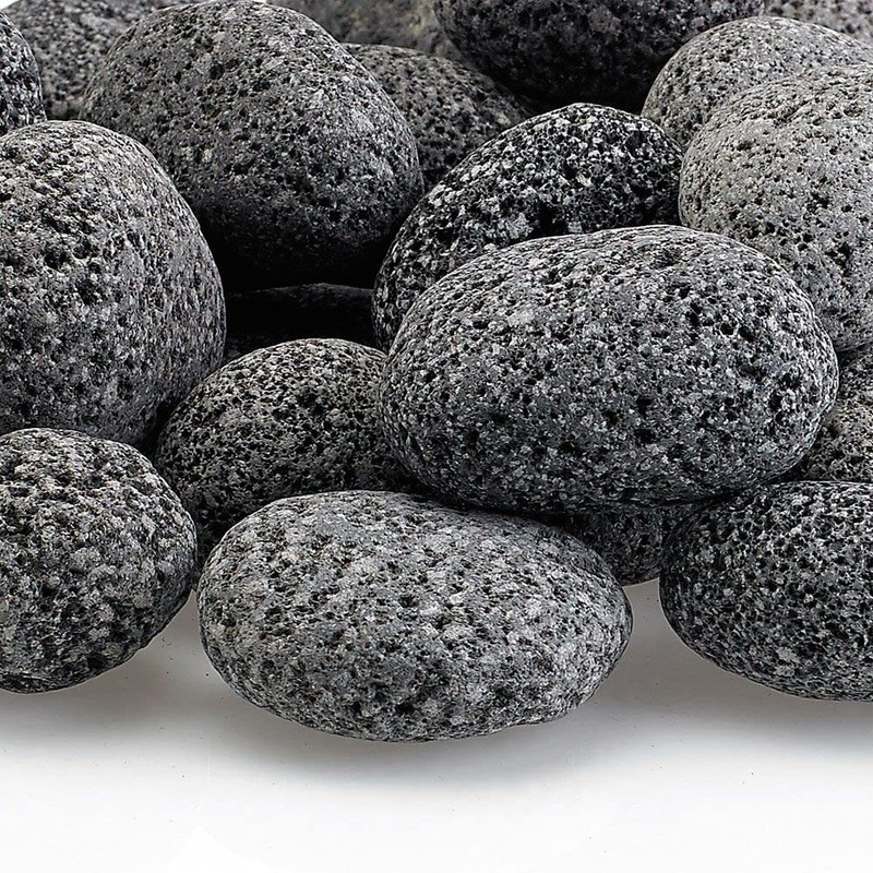 American Fireglass Small Gray Lava Stone (1/2" - 1") 10