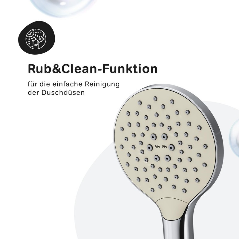 AM.PM Like F02LA000 Round Hand Shower Head with Rub &