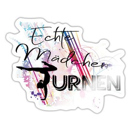 Spreadshirt Real Girls Gymnastics Stickers 10 x 10 cm Glossy White