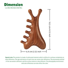 4-in-1 Gua Sha Massage Tool, Natural Wood Face Massager