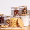 Wnaraa Glass Storage Containers with Lids, Glass Jars with Bamboo