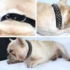 Hifrenchies Studded Dog Collar Mushroom Studded Adjustable Microfiber Leather Pet