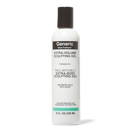 Generic Value Products Extra Volume Sculpting Gel, FirmHold Thickening Gel, Dries Crystal Clear, Builds Body and Fullness, Enhances Shine, 8 Oz