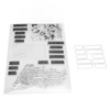 2Pcs Clear Stamp English Words Pattern Clear Safe Reusable TPR