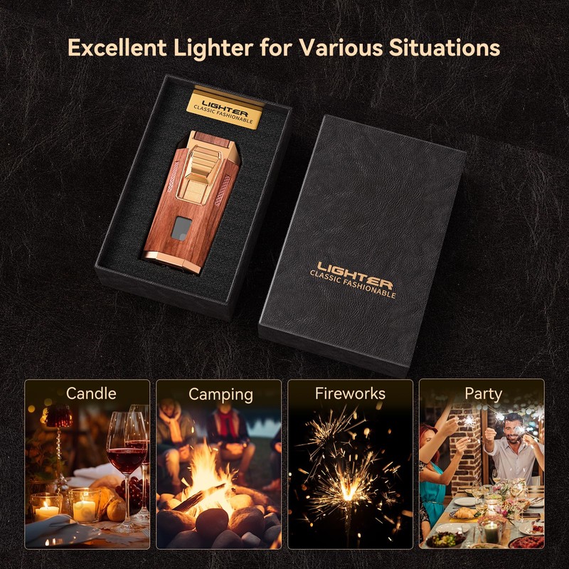 All-in-One Torch Lighter with Punch, Holder, and Draw Enhancer Tool,