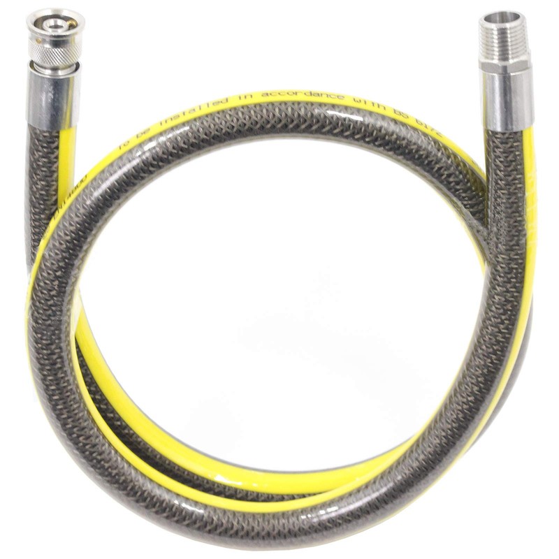 SPARES2GO Universal Oven Cooker Gas Supply Hose, PTFE Pipe Tape
