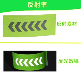 BOJIDO Reflective Cycling Bands, Running, Set of 2, Fluorescent Green, Wide, 2.0 inches (5 cm), Reflective Tape, Increases Night Visibility, Accident Prevention, Lightweight and Easy to Carry