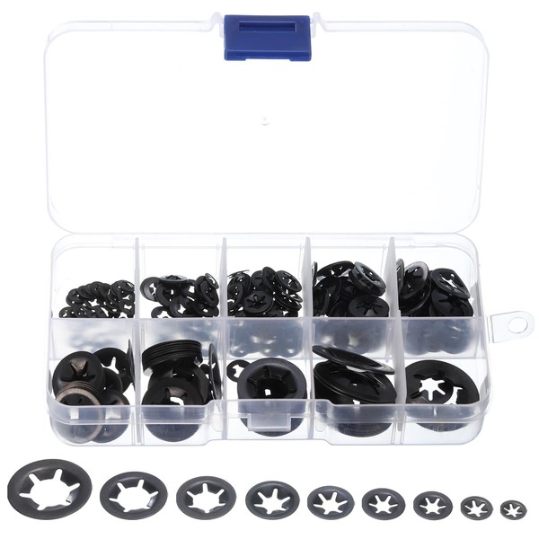 sourcing map 260 Pcs Internal Tooth Washers Assortment Kit, 9