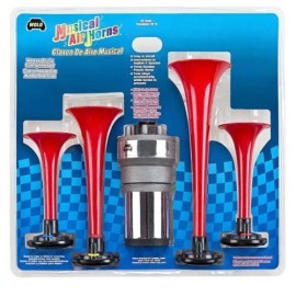 N/A PIO-PIO MUSICAL AIR HORN KIT 4 Trumpets 12v Compressor