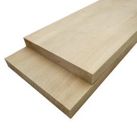 Barrington Hardwoods' Quarter Sawn Sycamore Lumber Board - 3/4" x 6" (2 Pcs) (2, 3/4" x 6" x 12")