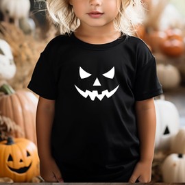 SEC Apparel Jack O Lantern Face Iron On Decals Patch Transfers Applique Letters for t Shirts Fabric Clothing | (Jack o Lantern face 5)