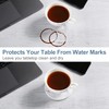 Absorbent Coasters for Drinks,Ceramic Coaster Set of 6 with Holder,