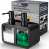 VITACHY Double Soap Dispenser for Kitchen. Dishwashing Soap Pump Dispenser