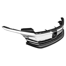 YLT Auto For 2016 2017 Honda Accord Sedan Front Bumper Grille Grill & LED Fog Lights Set