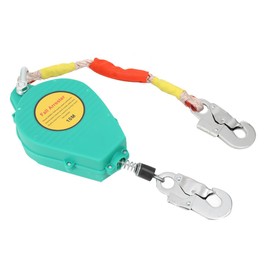 Lfhelper Self Retracting Lifeline 330lbs (150kg) Fall Arrester Fall Protection Safety Harness Kits with Alloy Steel Hook Steel Wire Rope 33ft (10m) Self-Locking Differential Fall Preventer