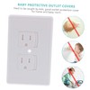Mipcase 4Pcs Childproof Socket Covers French Style Outlet Plug Protectors
