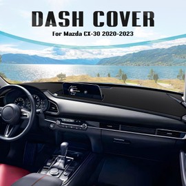 FIILINES Dash Cover for 2020-2026 Mazda CX-30 CX30(Without HUD), Dashboard Mat Accessories Dash Cover Sunshade Nonslip Mesh Protector No Glare Black