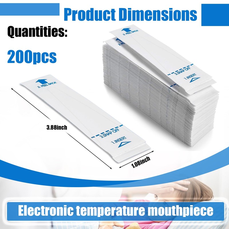Digital Thermometer Probe Covers, 200 Pcs Disposable Thermometer Covers, Universal