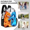 SFQKGVX Flame Dragon Fire Game Controller Clear Backpack For Boys