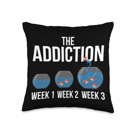 Fishbowl Fishkeepers Fish Lovers Aquarium Addict C Funny Tank Addict Aquarium Fish Keeping Hobby Terrarium Throw Pillow, 16x16, Multicolor