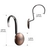 Bronze Shower Curtain Hooks, Rustproof Shower Hooks for Shower Curtain