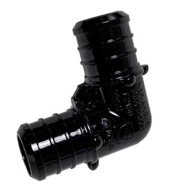 50 Pieces XFITTING 3/4" Pex Elbow Poly Alloy Elbow, Plastic Elbow - Crimp Pex B, Black, 50 Packs