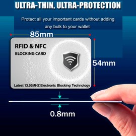 SaiTech IT 2 PK RFID Blocking Cards Protect Your Entire Wallet, Purse, and Cards from NFC Contactless Theft Wallet for Men & Women - WG Silver