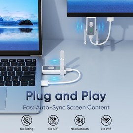 Wireless HDMI Transmitter and Receiver, Wireless HDMI Extender, Plug & Play