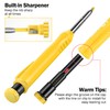 Hiboom 2 Pack Solid Carpenter Pencils with Pencil Cap and