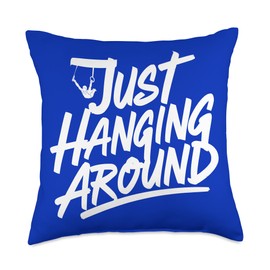 Gymnastics Rings I Hanging Around I Rings Gymnast Throw Pillow