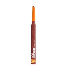 NYX PROFESSIONAL MAKEUP Duck Plump Plumping Lip Liner, Matte Pencil With Up To 10HR Wear, Swollen Spice (Warm Nude Lip Liner)