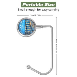 Aiawoxc Purse Hooks for Table, Set of 3 Metal Purse Hanger Handbag Holder for Women and Girls (3-Van Gogh)