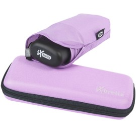 iX-brella Super Mini Pocket Umbrella - Tiny Umbrella in Case, Light purple, Pocket umbrella super mini