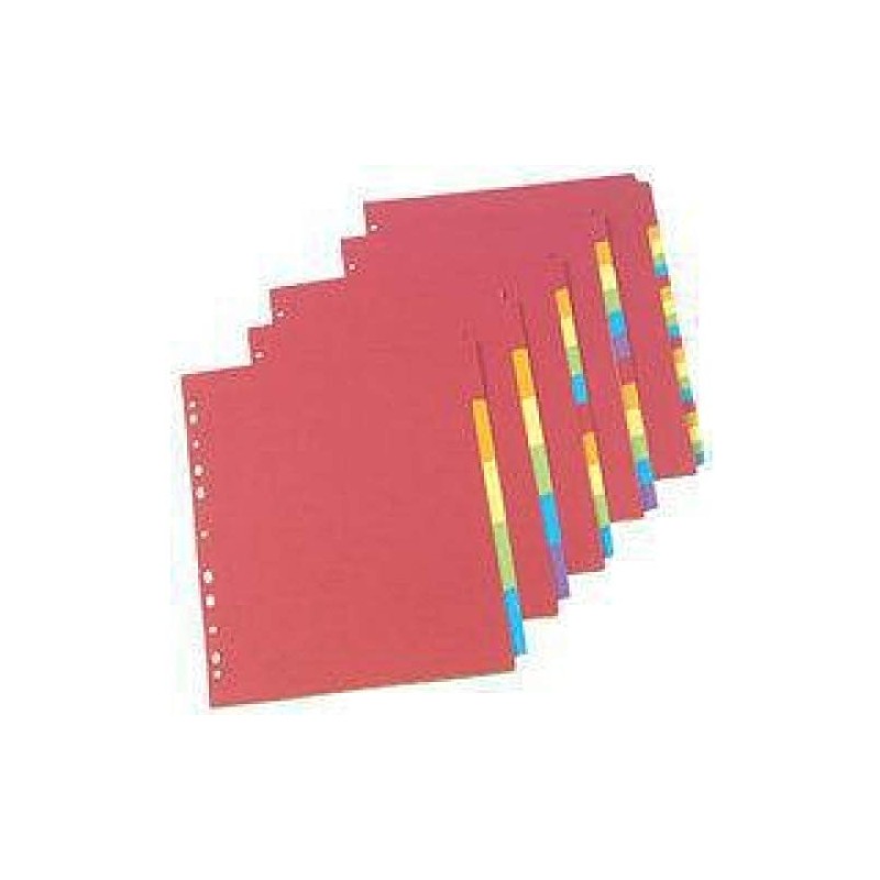 Concord TS-110568 Europunched Bright Subject Divider, A4, 12 Part