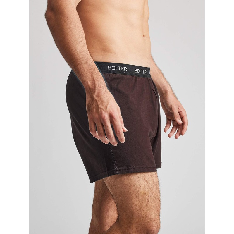 Bolter Men’s 5-Pack Cotton Stretch Boxers Shorts (4X-Large, Earth)
