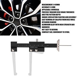 Brake Disc Measuring Tool,Portable Brake Rotor Gauge Metric Brake Disc Depth Measuring Caliper Brake Disc Caliper Measuring Tool 0‑60mm Tire Tread Depth Gauge 0.1mm Accuracy