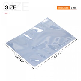 sourcing map Anti Static Bags Shielding Bag 50pcs 4.3x6inch(11x15cm) Open Top with Labels for Hard Drive HDD SSD