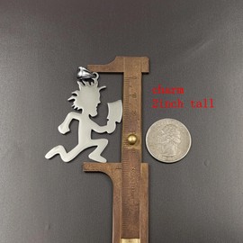 Jugallo Hatchetman Necklace Stainless Steel Hatchetman Pendant Charm High Polished Choose Chain Insane Clown icp necklace hatchetman juggalo jewelry for Women and Men,clown pose merch
