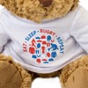 Big Red Egg EAT SLEEP RUGBY REPEAT - Teddy Bear