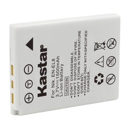 Kastar Battery (1-Pack) for EN-EL8 MH-62 and Nikon Coolpix P1 P2, Coolpix S1 S2 S3 S5 S6 S7 S7c S8 S9, Coolpix S50 S50c, Coolpix S51 S51c, Coolpix S52 S52c, Cool-Station MV-11, MV-12