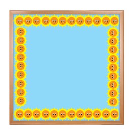 Hygloss Products Happy Suns Die-Cut Bulletin Board Border – Classroom Decoration – 3 x 36 Inch, 12 Pack (33639)