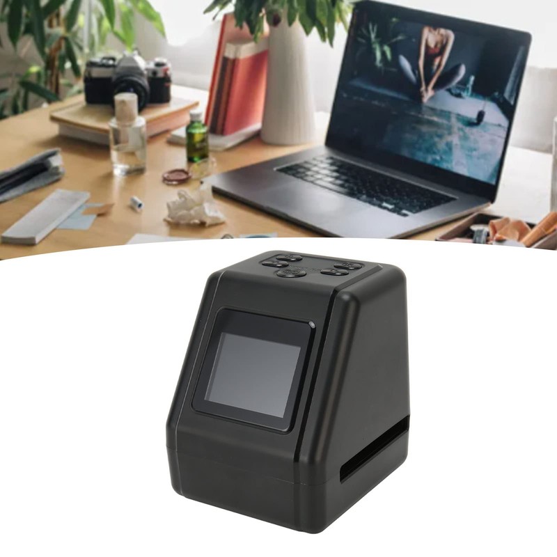 Film Slide Scanner with 2.0in LCD Screen, Converts Color &