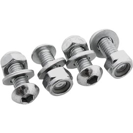 Bolt Mc Hardware 2007-LPF License Plate Bolts/Nuts Zinc Plated Steel 4/Pk