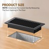 Black Vent Covers, Floor Register 3x10, Steel Adjustable Air Supply