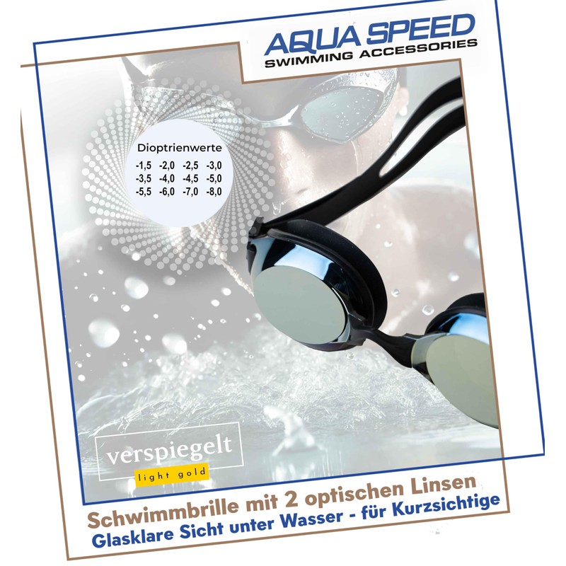 Aqua Speed Lumina Swimming Goggles for Glasses Wearers in the