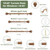 HTZON Wood Curtain Rods for Windows 18 to 60 Inch,1
