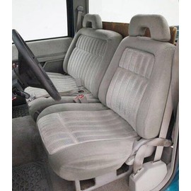 Durafit Seat Covers, C953 V7, Seat Covers Made in Gray Velour for 1992-1994 Silverado and Sierra Extended Cab Low Back 40/60 Split Bench Seat with Adjustable Headrests. Manual Seats