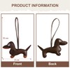Wei Tech Dachshund Faux Leather Keyring - Cute Bag Charms